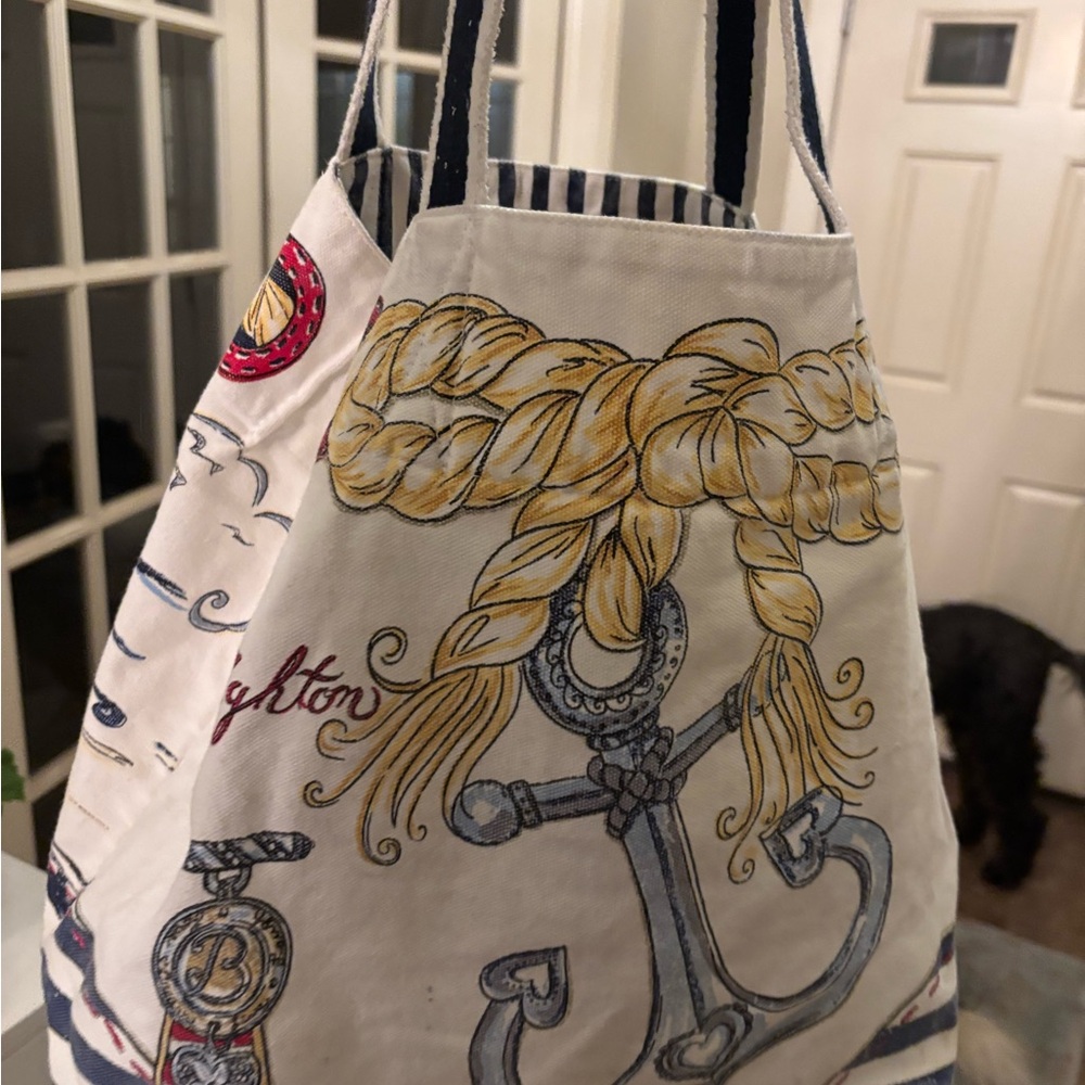 Brighton Nautical Themed Tote Bag with Anchor Design